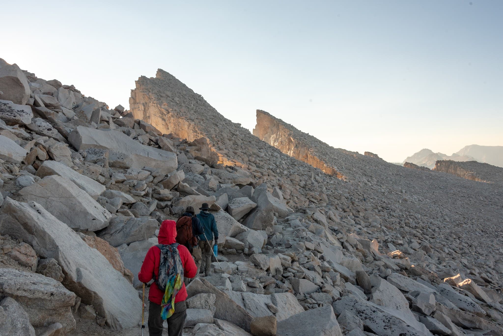 Descending Whitney at dawn