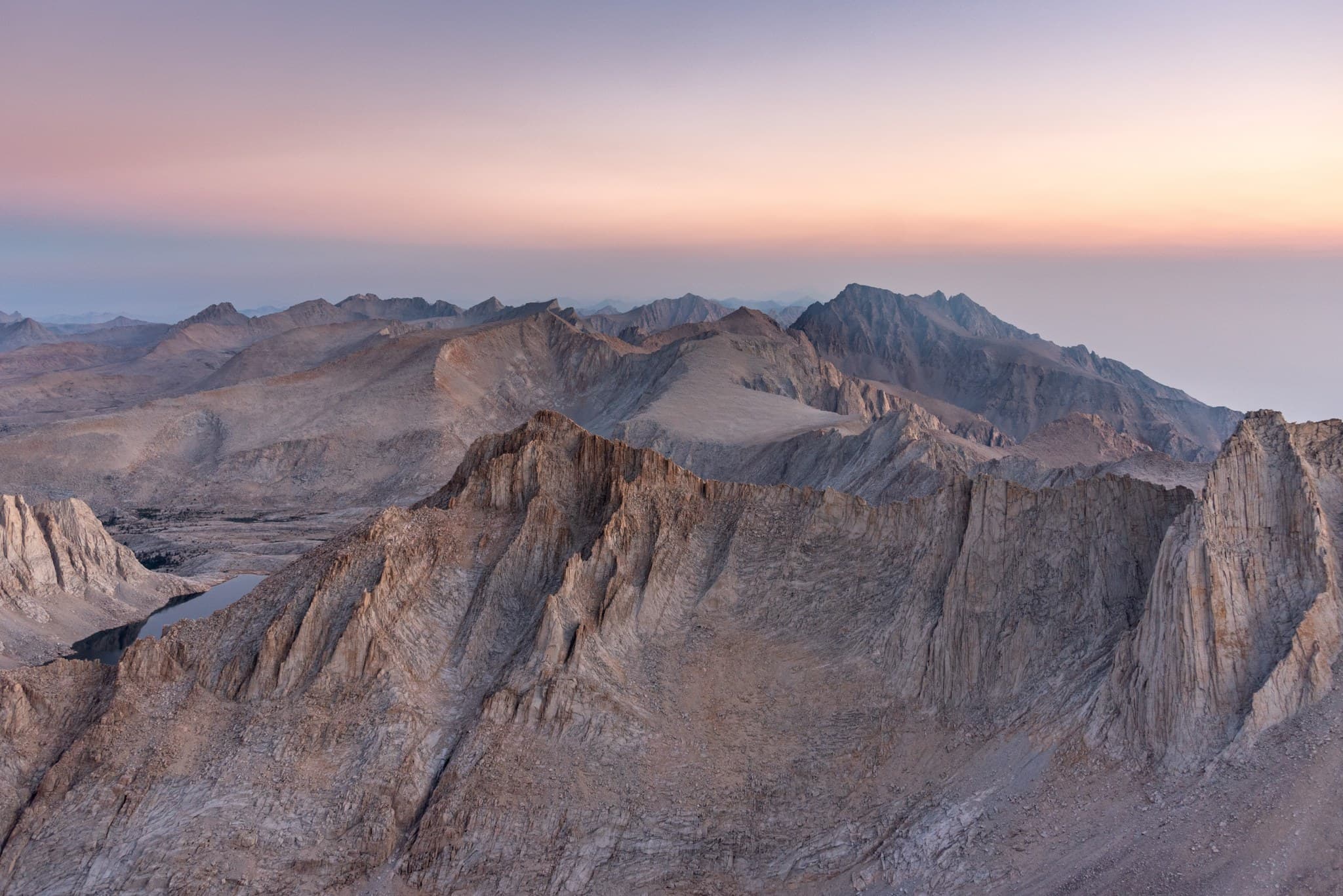 Sierra Crest from the Mt Whitney Summit
