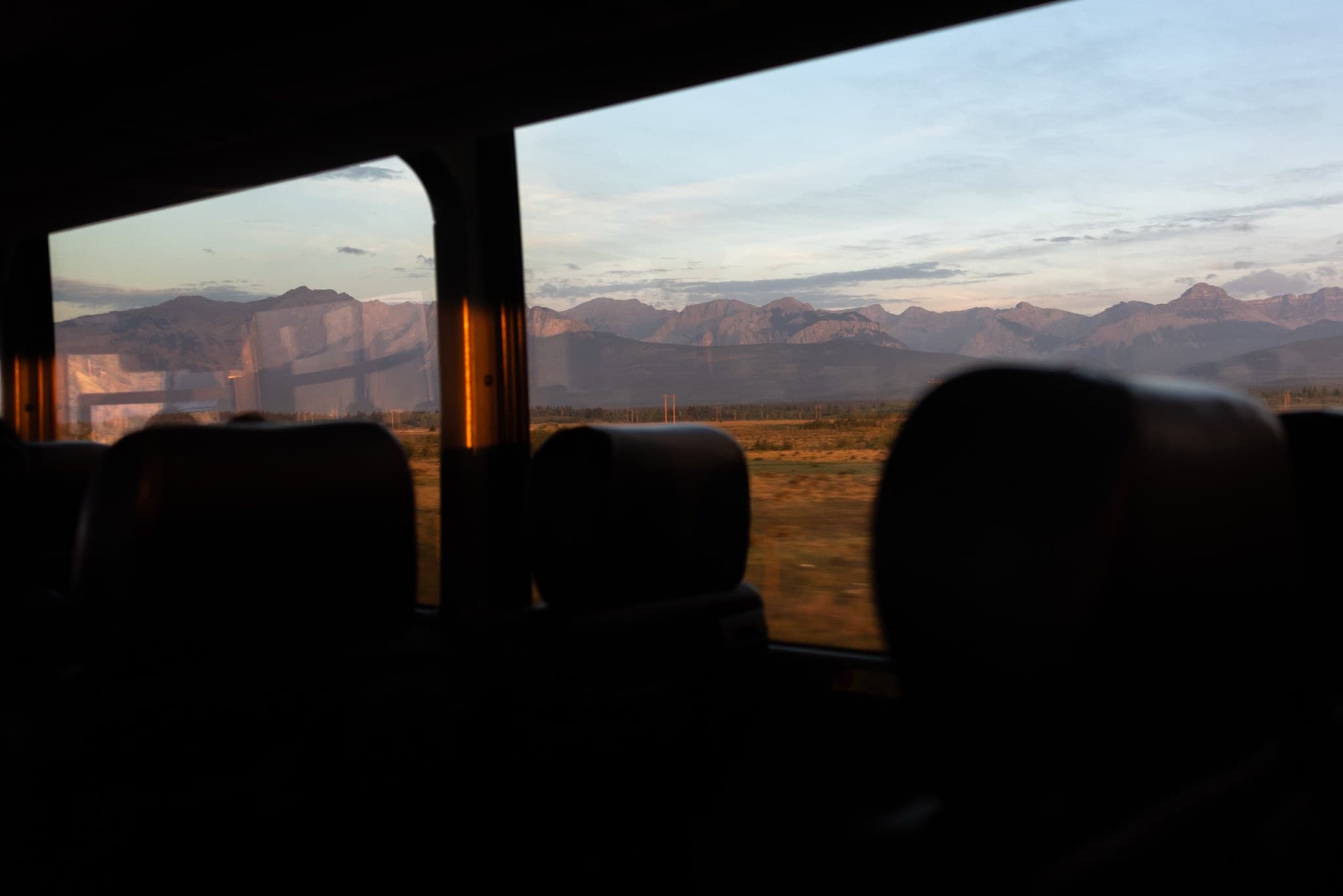 Approching the Rockies from Canmore