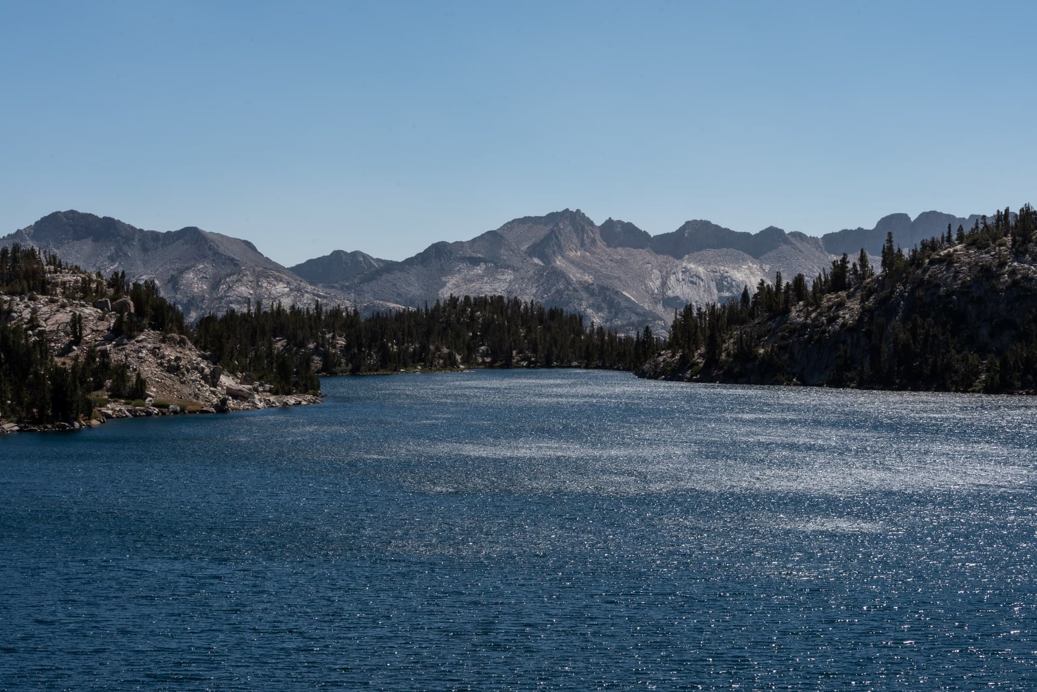 Lower Virginia Lake and the High Sierra Crest
