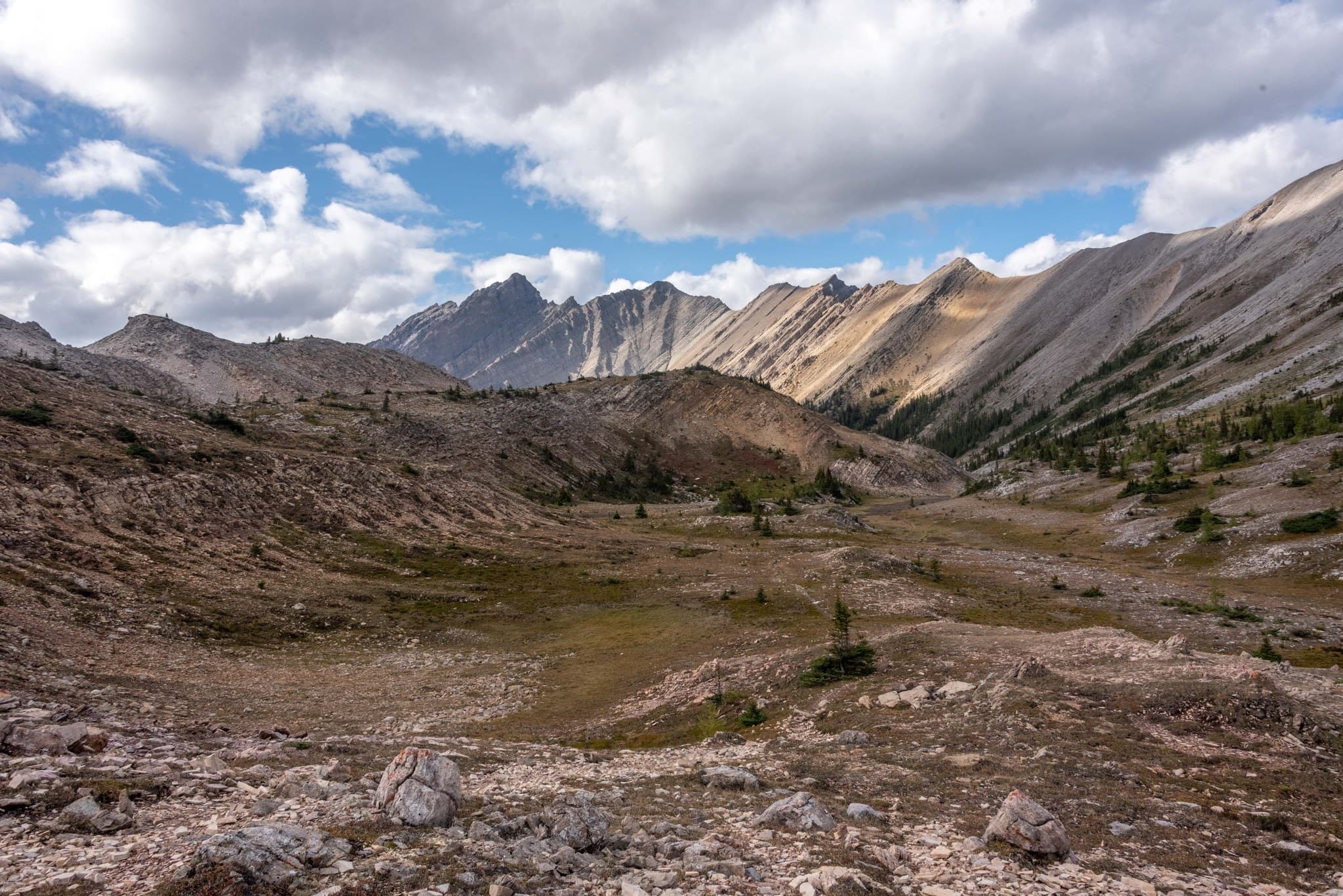 View from the saddle of Merlin Pass