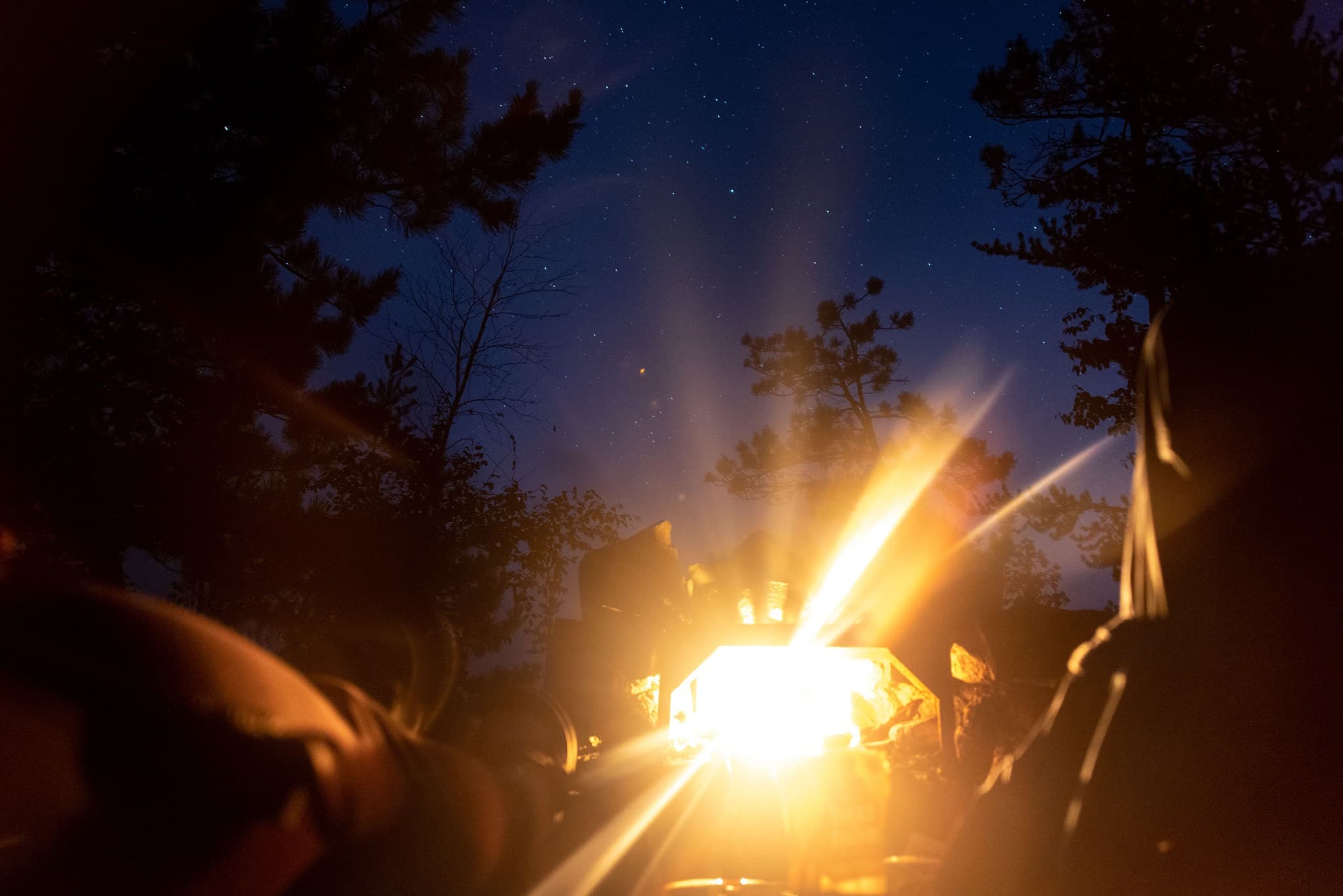 Campfire on Seagull Lake inlet, BWCA