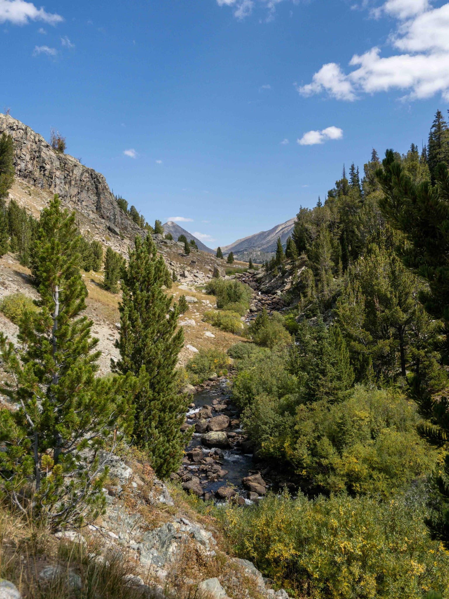 Entering the gulch of the East Fork River