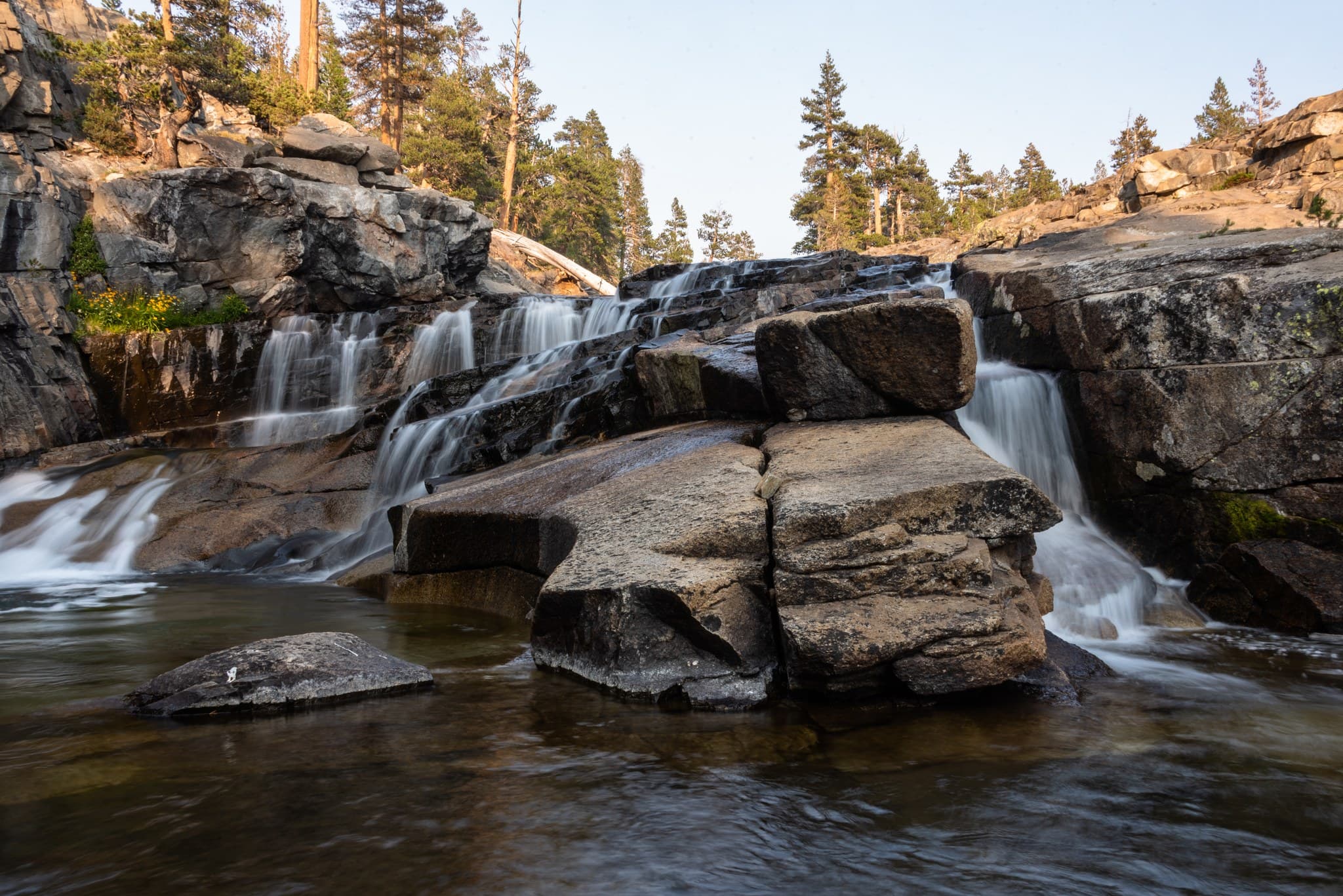 Evolution Creek waterfall, Sequoia-Kings Canyon Wilderness