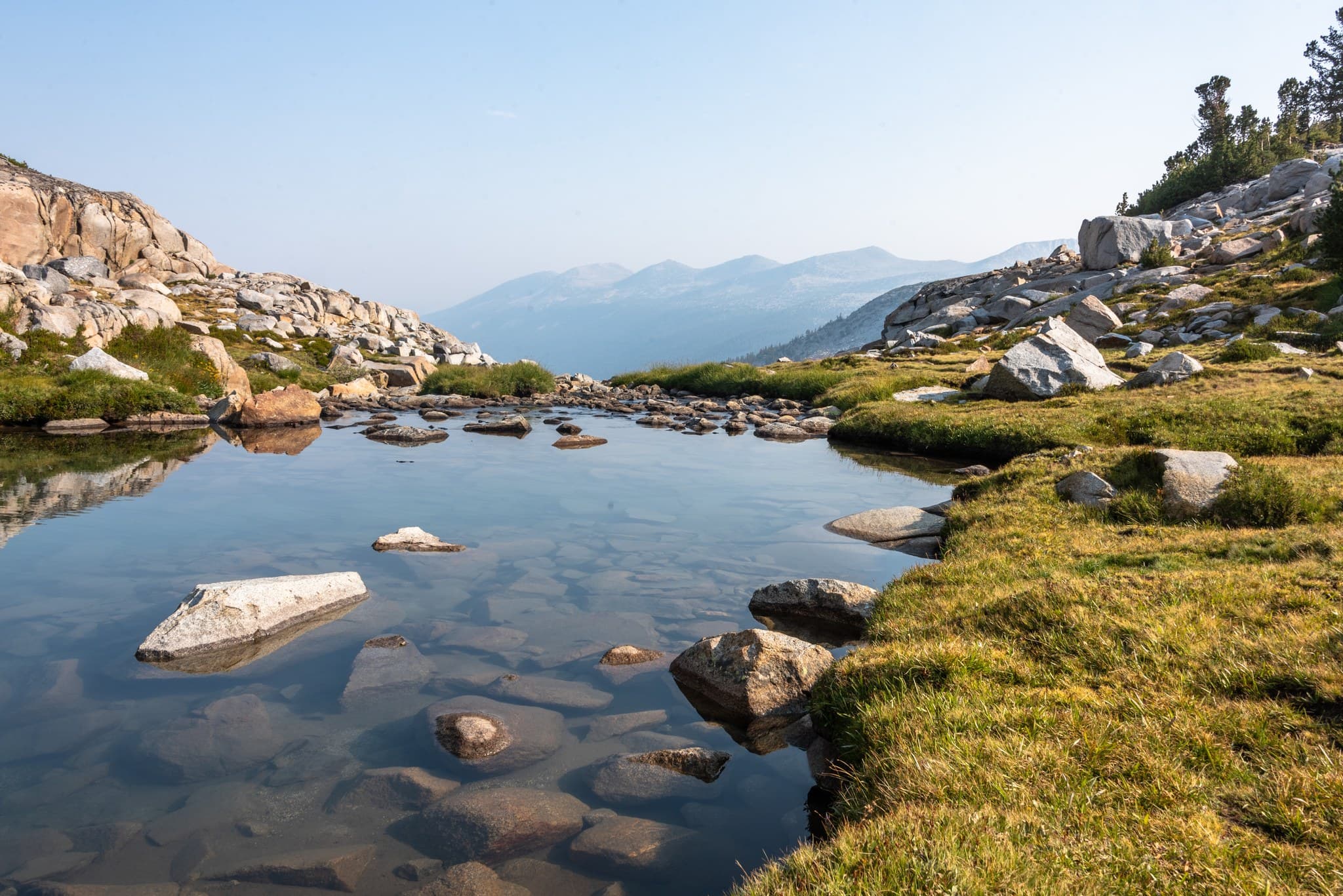 Tarn runoff on the Donohue Pass ascent
