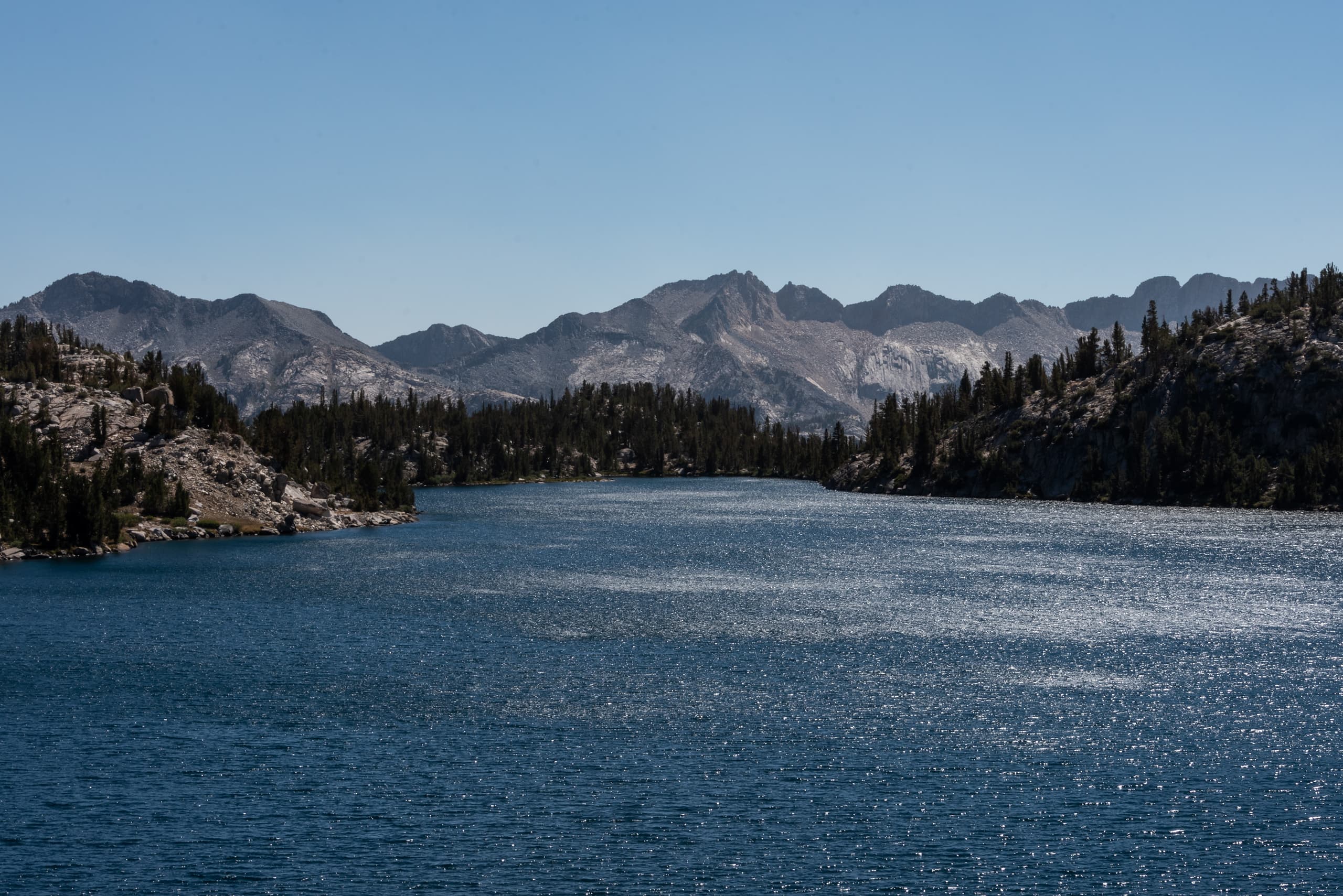 Lower Virginia Lake and the High Sierra Crest